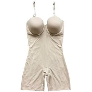 SPANX Assets Red Hot Label Cupped Mid-Thigh Bodysuit, Plus Size 1X, NWT